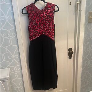 Jason Wu cocktail dress size 4. Gorgeous pink cowl neck with velvet detail; midi